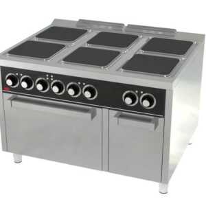 Fogão eléctrico + forno 6 placas   -dev.palamenta.com.pt