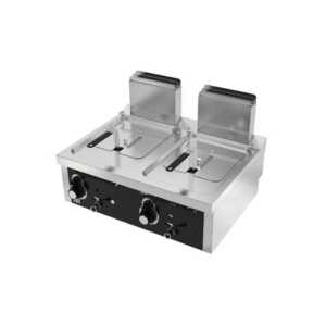 Fritadeira de bancada a gás 8l+8l  -dev.palamenta.com.pt
