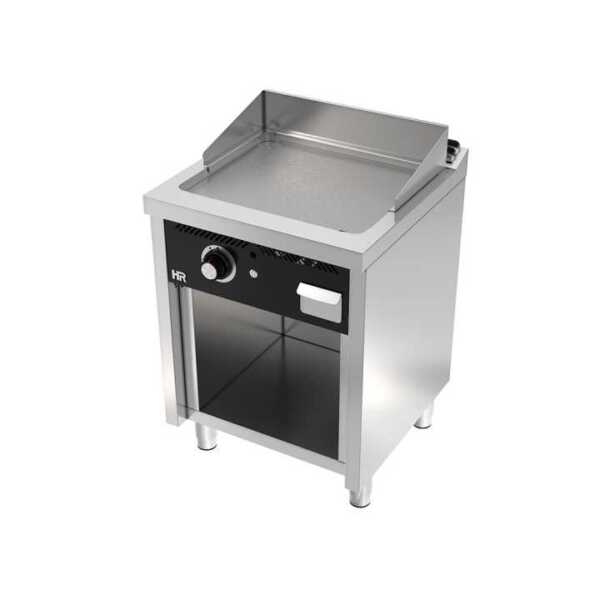 Fry-Top a gás móvel aço rectificado 8