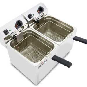 Fritadeira eléctrica sem torneira 2 cubas 10L EVO1010