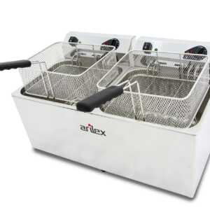 Fritadeira eléctrica sem torneira 2 cubas 12L EVO1212TR