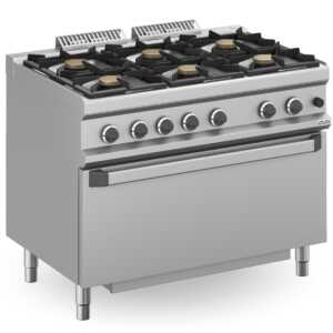 Fogão a gás 6 queimadores + forno a gás MFB711FGMXL