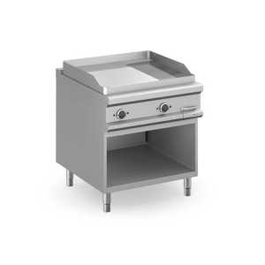 Fry-Top eléctrico 80 cm placa lisa de cromoduro, móvel  MFTE98ALC