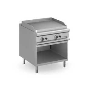 Fry-Top a gás placa fenda 80 cm aço rectificado, móvel MFTG98AR
