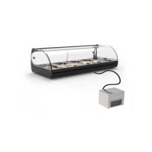 Vitrine refrigerada de bancada com grupo remoto V4GRP