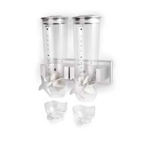 Dispensador duplo de cereais de parede