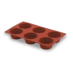 Molde Briochette 6 Cavidades 79 mm Silicone Pastryflex