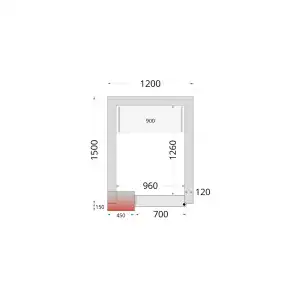 Câmara de congelação Completa 1200 x 1500 x 2200mm CRNF1215